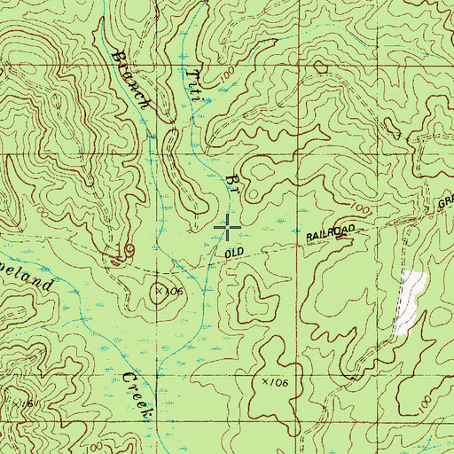 Topographic Map of Titi Branch, AL