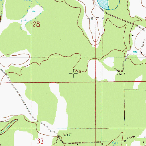 Topographic Map of Titi Swamp, AL