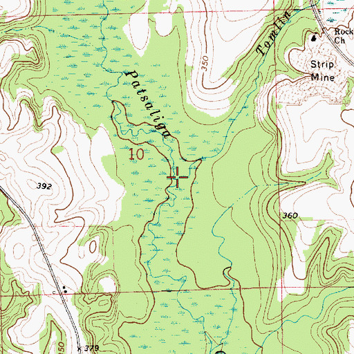 Topographic Map of Tomlin Mill Creek, AL