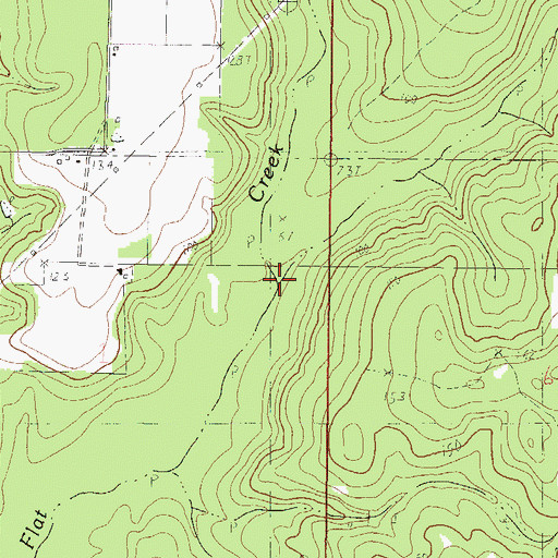 Topographic Map of Toms Branch, AL