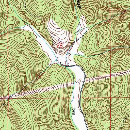 Topographic Map of Toney Gulf, AL