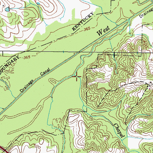Topographic Map of Chapel Branch, TN
