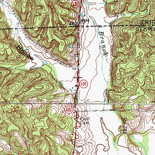 Topographic Map of Cheatam Hollow, TN