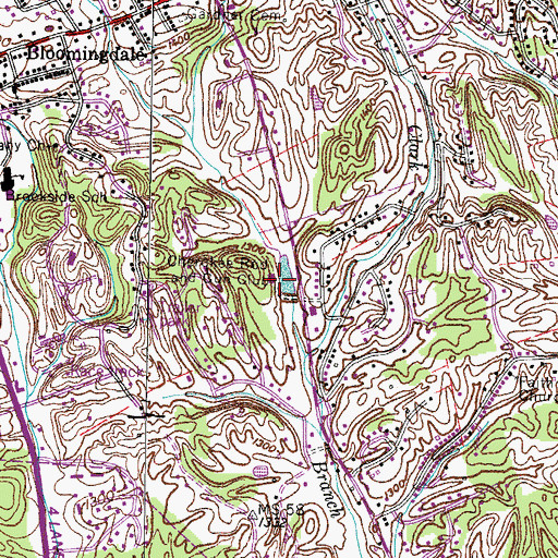 Topographic Map of Cherokee Rod and Gun Club, TN