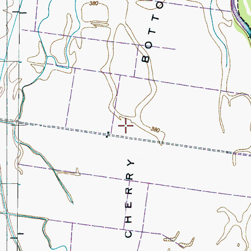 Topographic Map of Cherry Bottom, TN