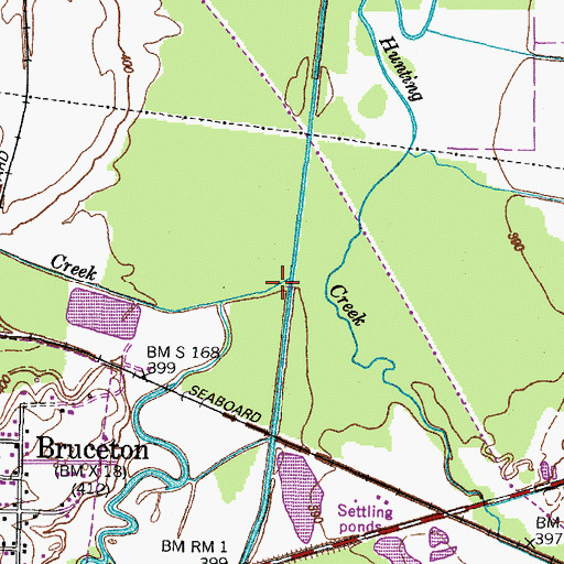 Topographic Map of Cherry Creek, TN