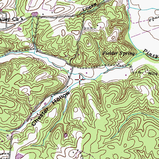 Topographic Map of Chester Hollow, TN