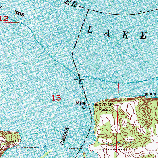 Topographic Map of Town Creek, AL