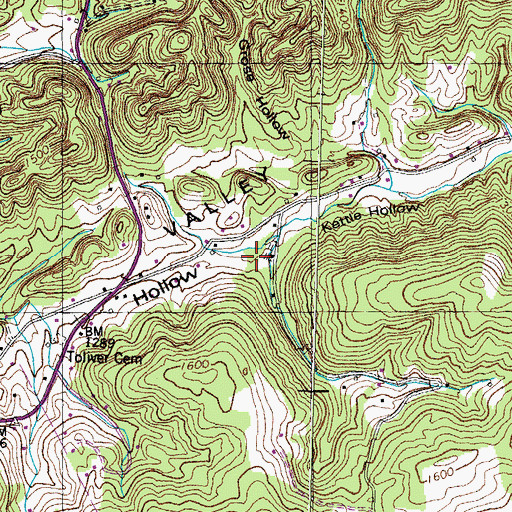 Topographic Map of Chestnut Grove School, TN