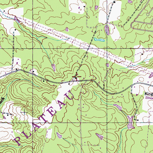 Topographic Map of Chestnut Hill School, TN