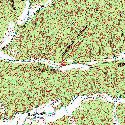 Topographic Map of Chestnut Hollow, TN