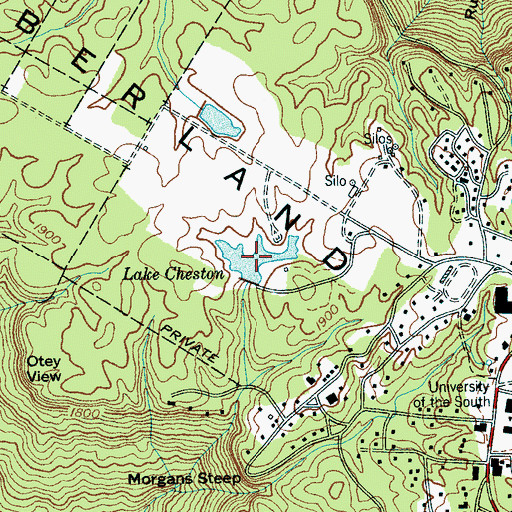 Topographic Map of Lake Cheston, TN