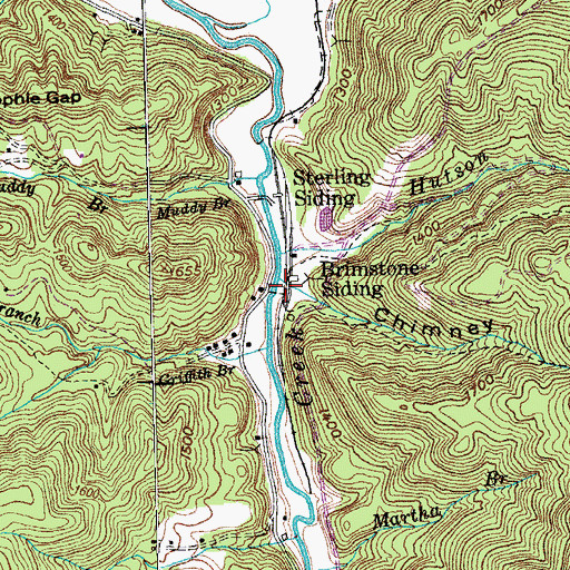 Topographic Map of Chimney Hollow, TN