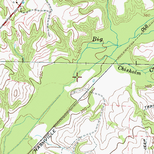 Topographic Map of Chisholm Creek, TN