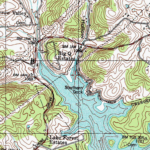 Topographic Map of Christian Hollow, TN