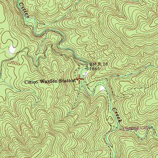 Topographic Map of Citico Warden Station, TN