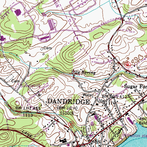 Topographic Map of City Spring, TN