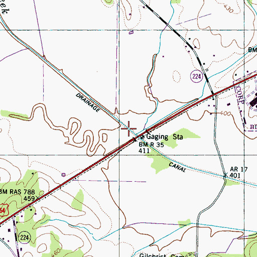 Topographic Map of Clarey Branch, TN