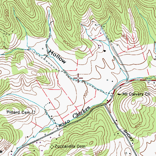 Topographic Map of Clark Hollow, TN