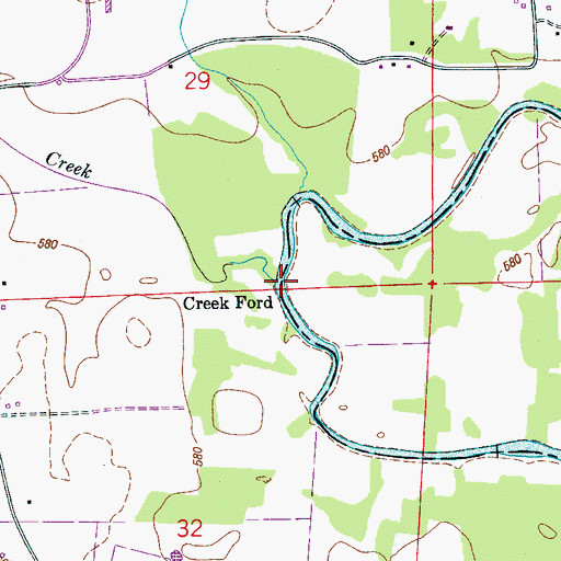 Topographic Map of Tremble Creek, AL