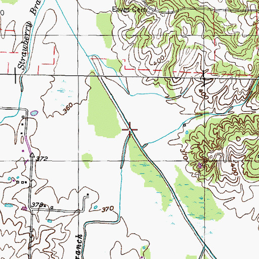 Topographic Map of Claypit Branch, TN