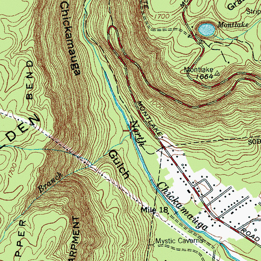 Topographic Map of Clear Branch, TN