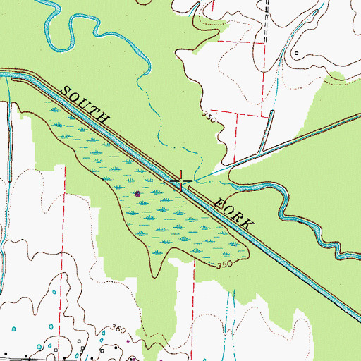 Topographic Map of Clear Creek, TN