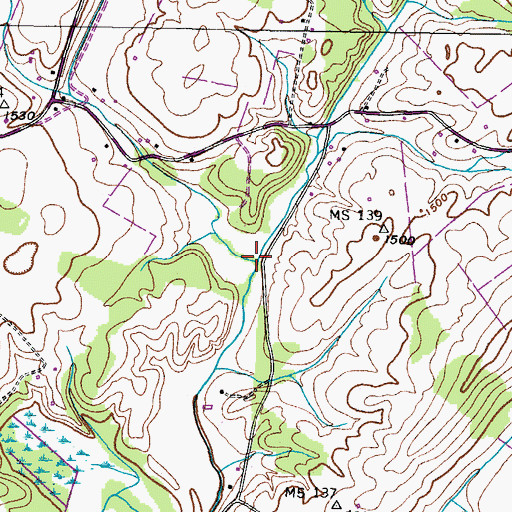 Topographic Map of Clear Fork, TN