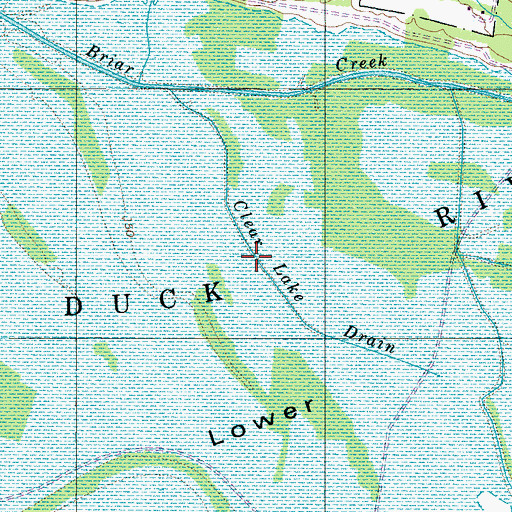 Topographic Map of Clear Lake Drain, TN