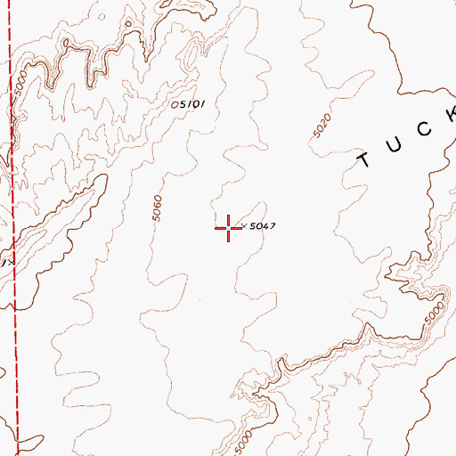 Topographic Map of Tucker Mesa, AZ