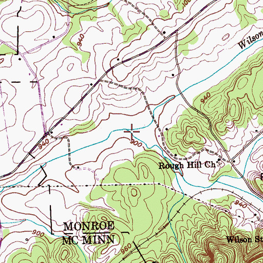 Topographic Map of Cline Branch, TN
