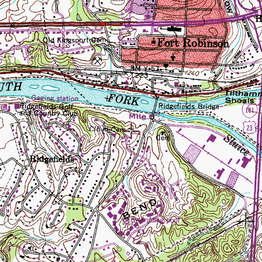Topographic Map of Cloud Cemetery, TN