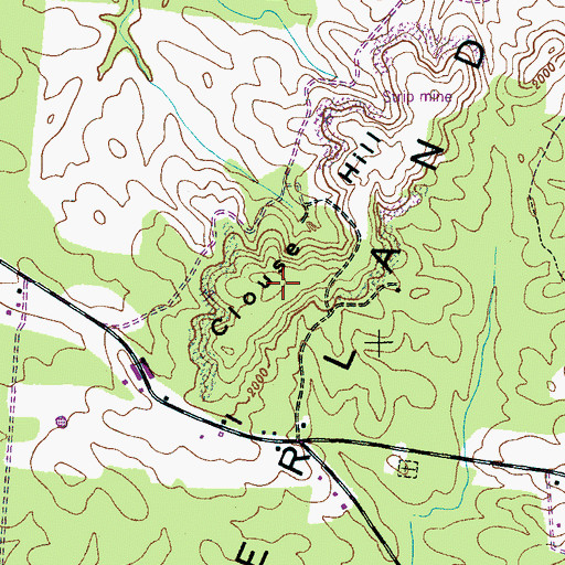 Topographic Map of Clouse Hill, TN