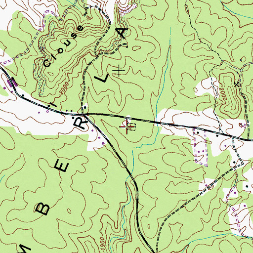 Topographic Map of Clouse Hill School, TN