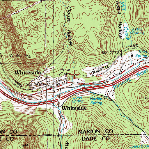 Topographic Map of Clouse Hollow, TN
