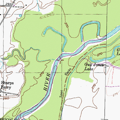 Topographic Map of Clover Creek, TN