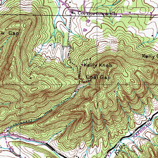 Topographic Map of Coal Gap, TN
