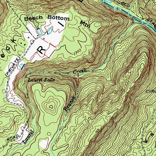 Topographic Map of Coalbank Branch, TN
