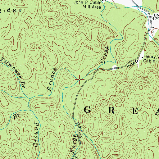 Topographic Map of Coalen Ground Branch, TN