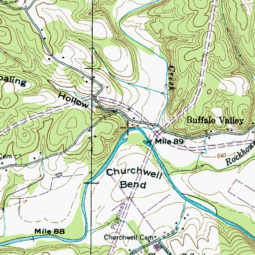 Topographic Map of Coaling Hollow, TN