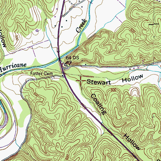 Topographic Map of Coaling Hollow, TN