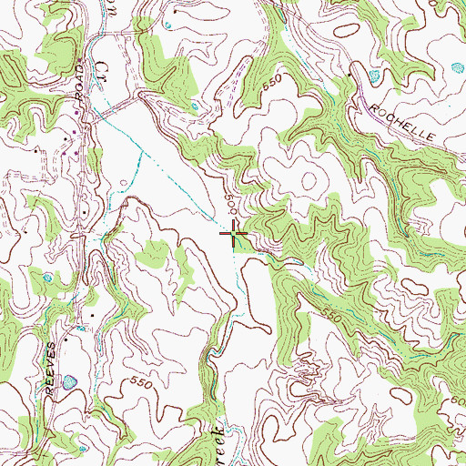 Topographic Map of Cobb Creek, TN