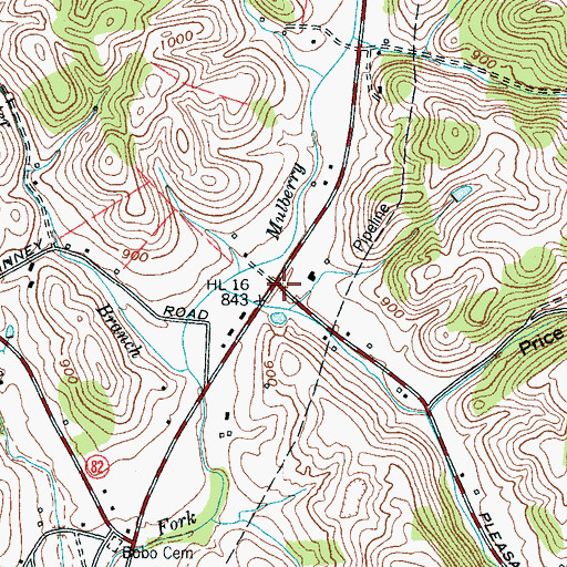 Topographic Map of Cobb Hollow, TN