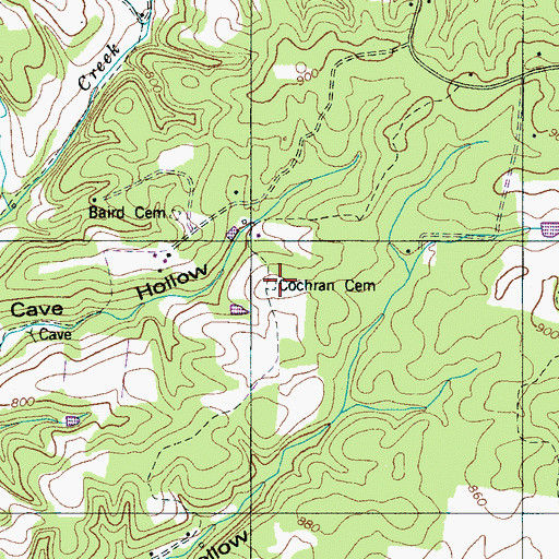 Topographic Map of Cochran Cemetery, TN