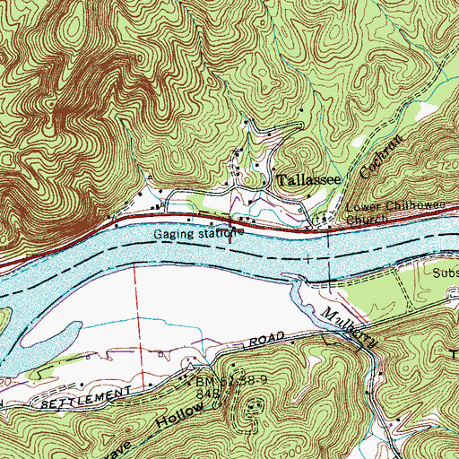Topographic Map of Cochran Creek, TN