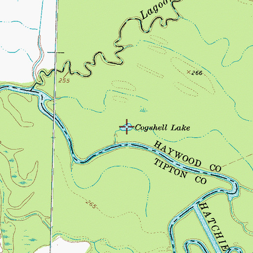 Topographic Map of Cogshell Lake, TN