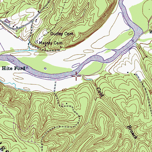 Topographic Map of Cold Branch, TN