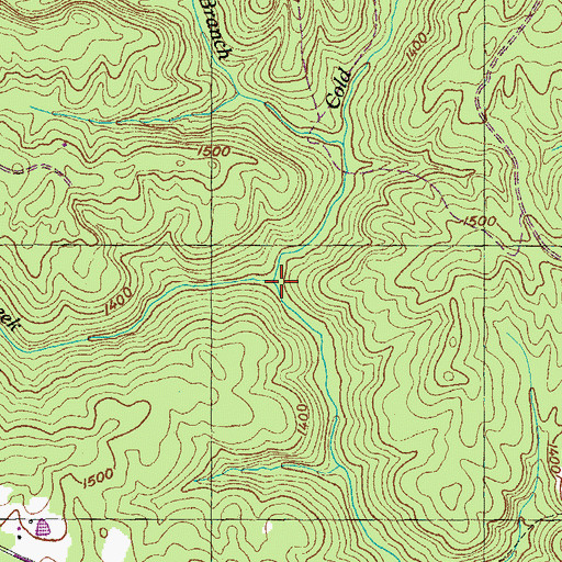 Topographic Map of Cold Branch, TN