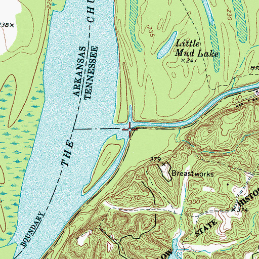 Topographic Map of Cold Creek, TN