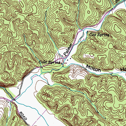 Topographic Map of Cold Spring, TN